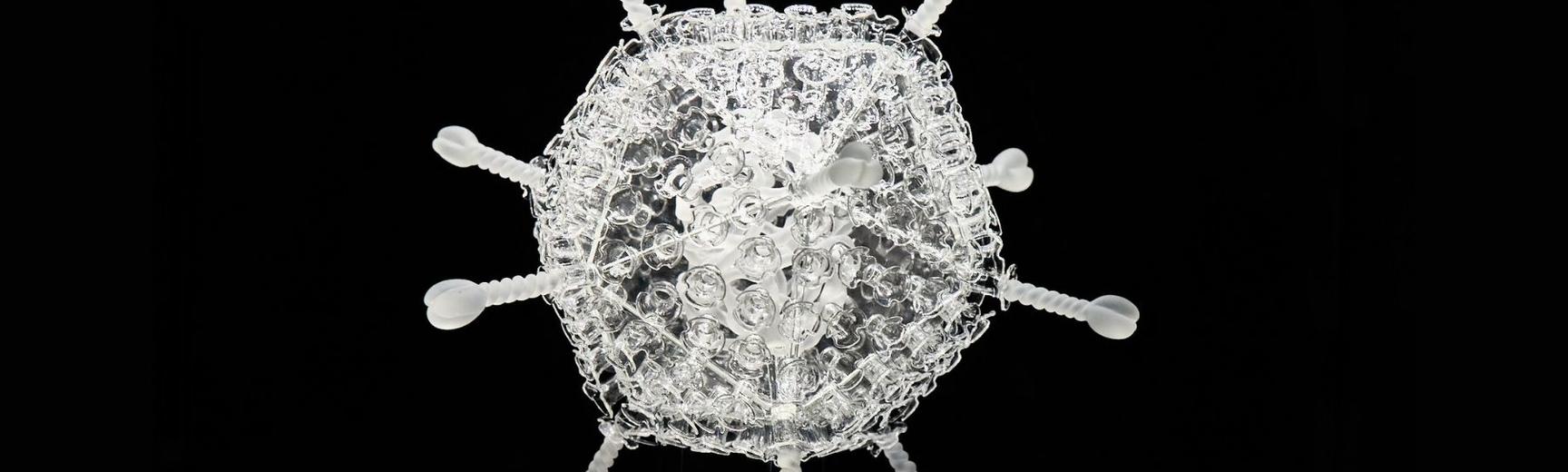 Luke Jerram COVID-19 vaccine glass sculpture (single nanoparticle)