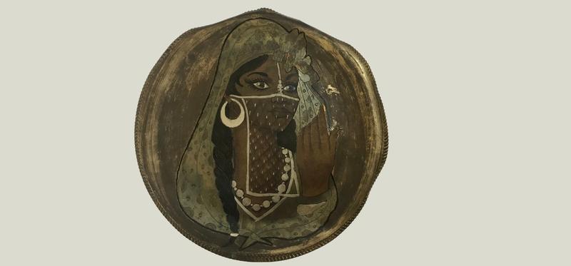 Rana Ibrahim's metal engraving of an Egyptian woman 04