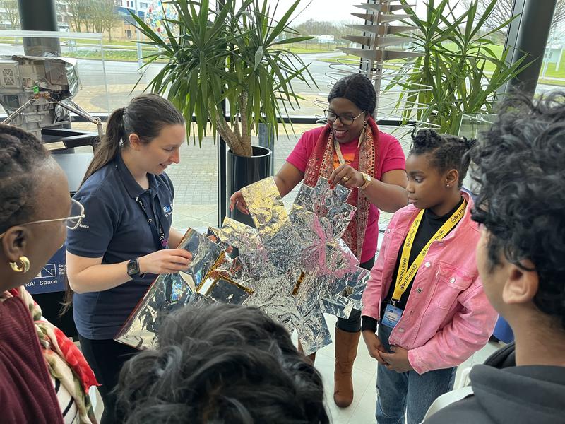 My Place, My Science, RAL Space event 20 February 2025: Inspecting satellite insulation material My Place, My Science, RAL Space event 20 February 2025: Inspecting satellite insulation material